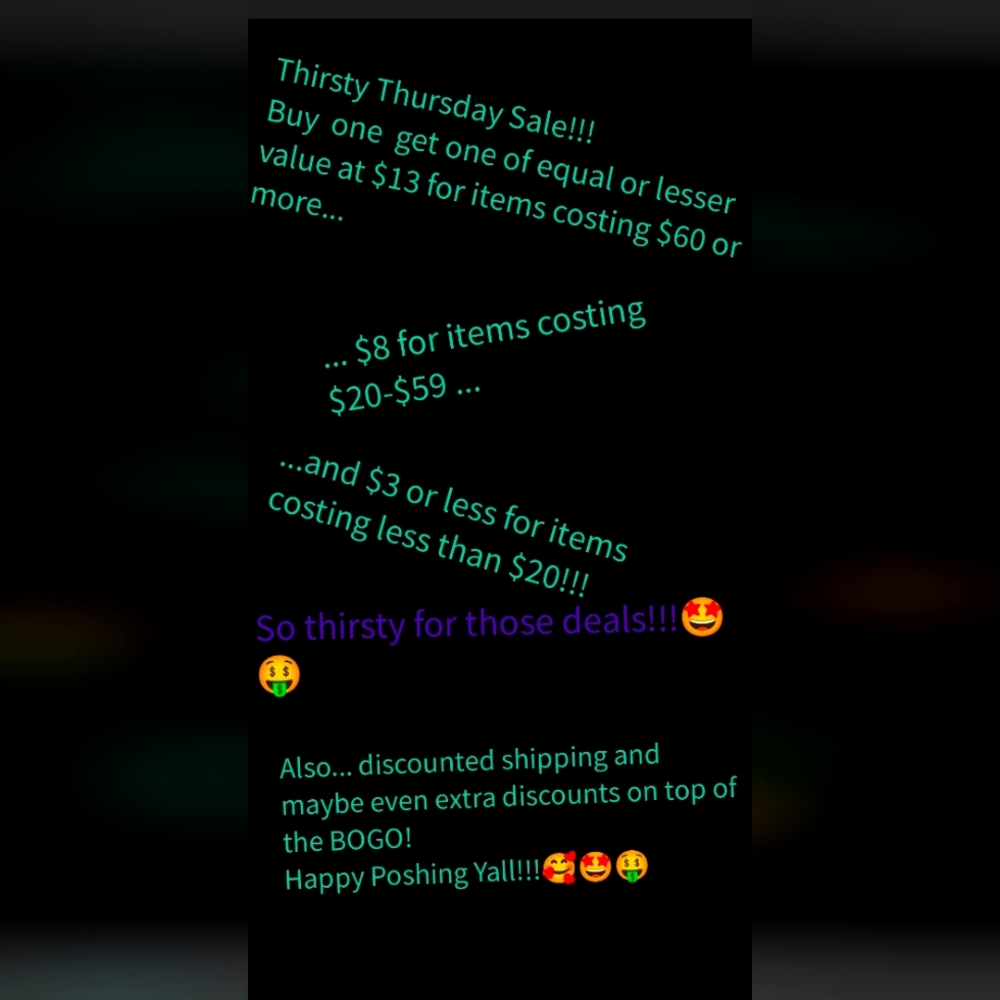 Thirsty Thursday Sale!!!